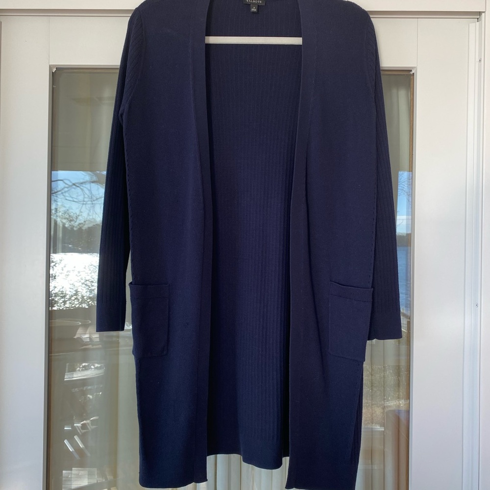 Talbots Navy Blue Duster - Size Small